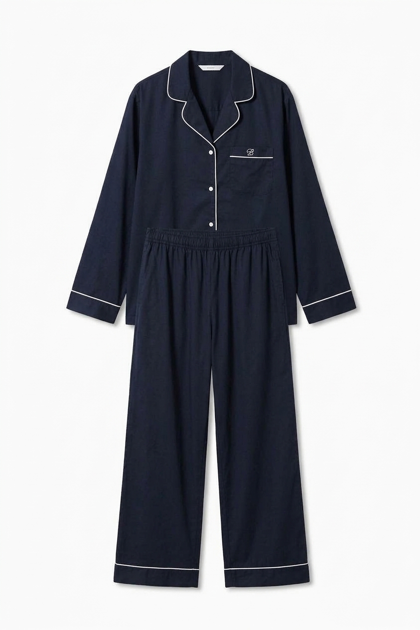 Satin Pajama Set - Evening Blue