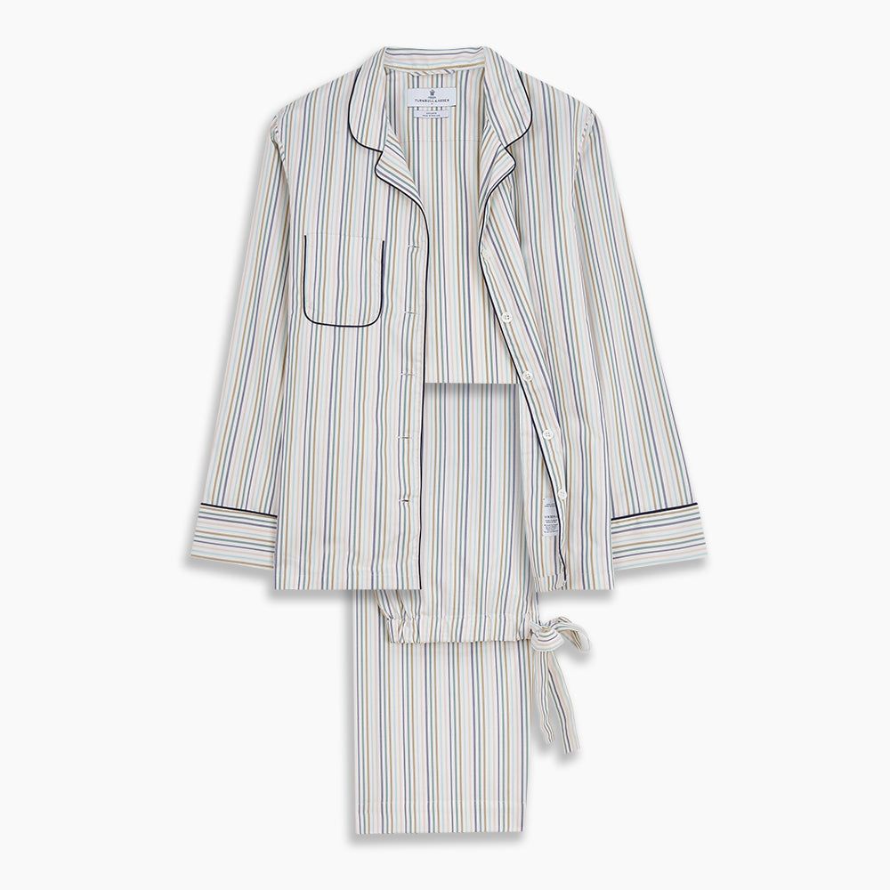 Green Multi Stripe Harriet Women’s Pyjama Set
