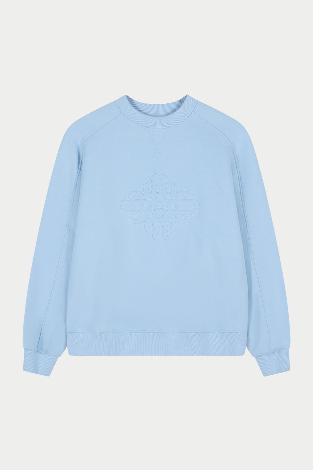 RAISED EMBLEM CREW - POWDER BLUE