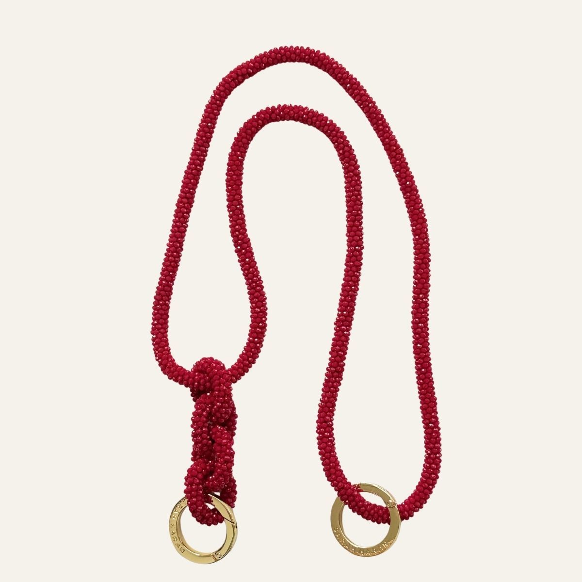 Kings Knot Strap | Red Sparkle with Gold hardware