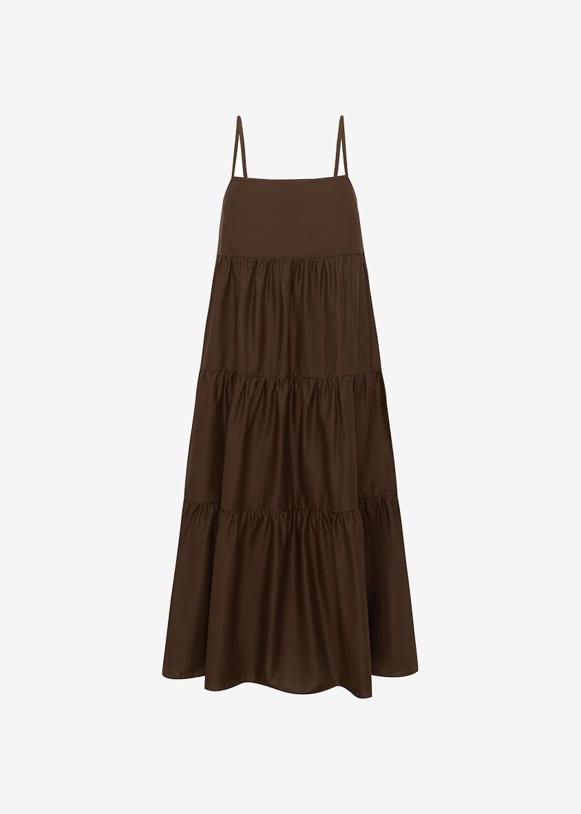 Matteau Tiered Sundress - Chocolate