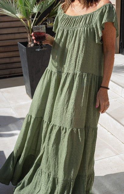 Camila Viscose Crepe Gypsy Dress