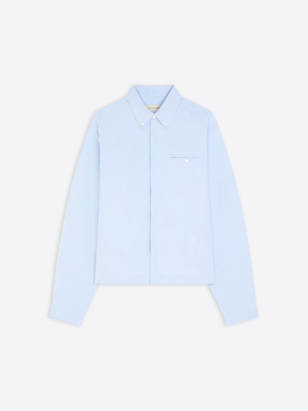 Cropped cotton shirt