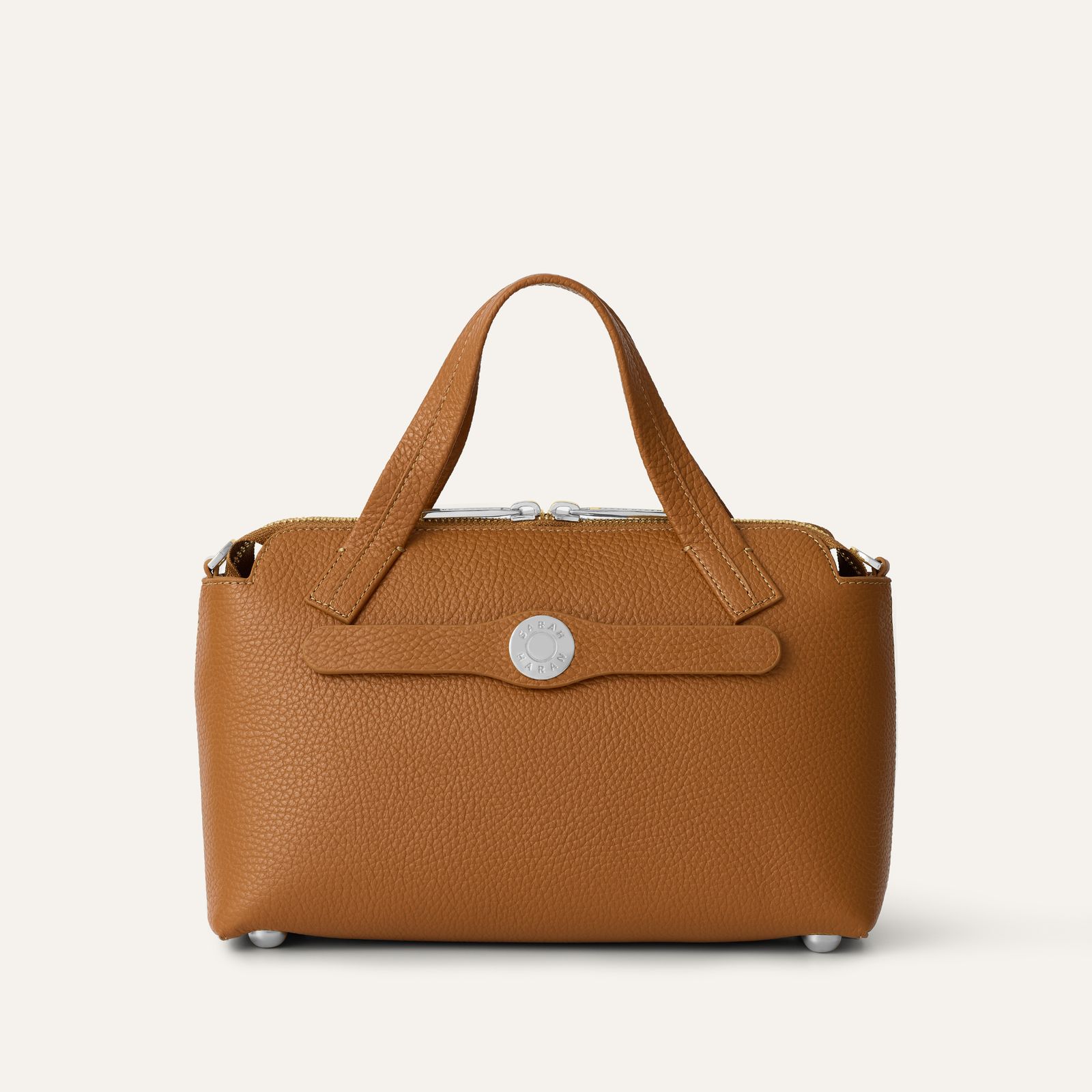 Mini J | Tan with Silver hardware