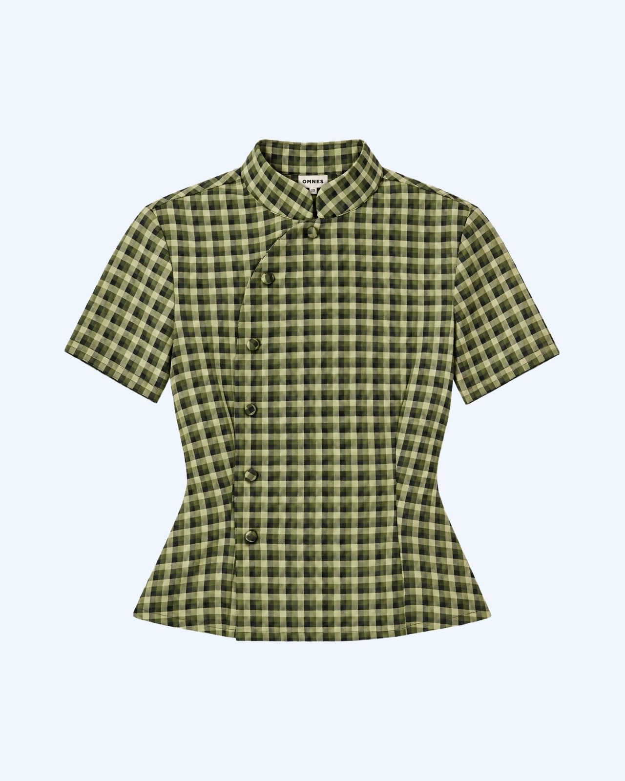 Riley Blouse In Green Check