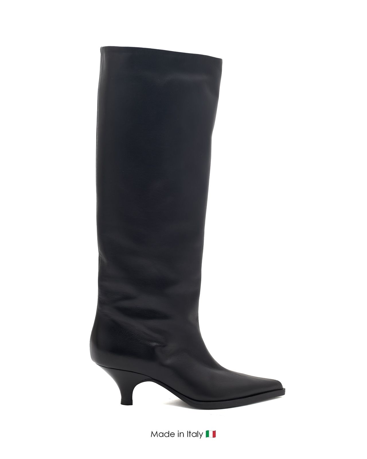 E4301 Black Boot Leather