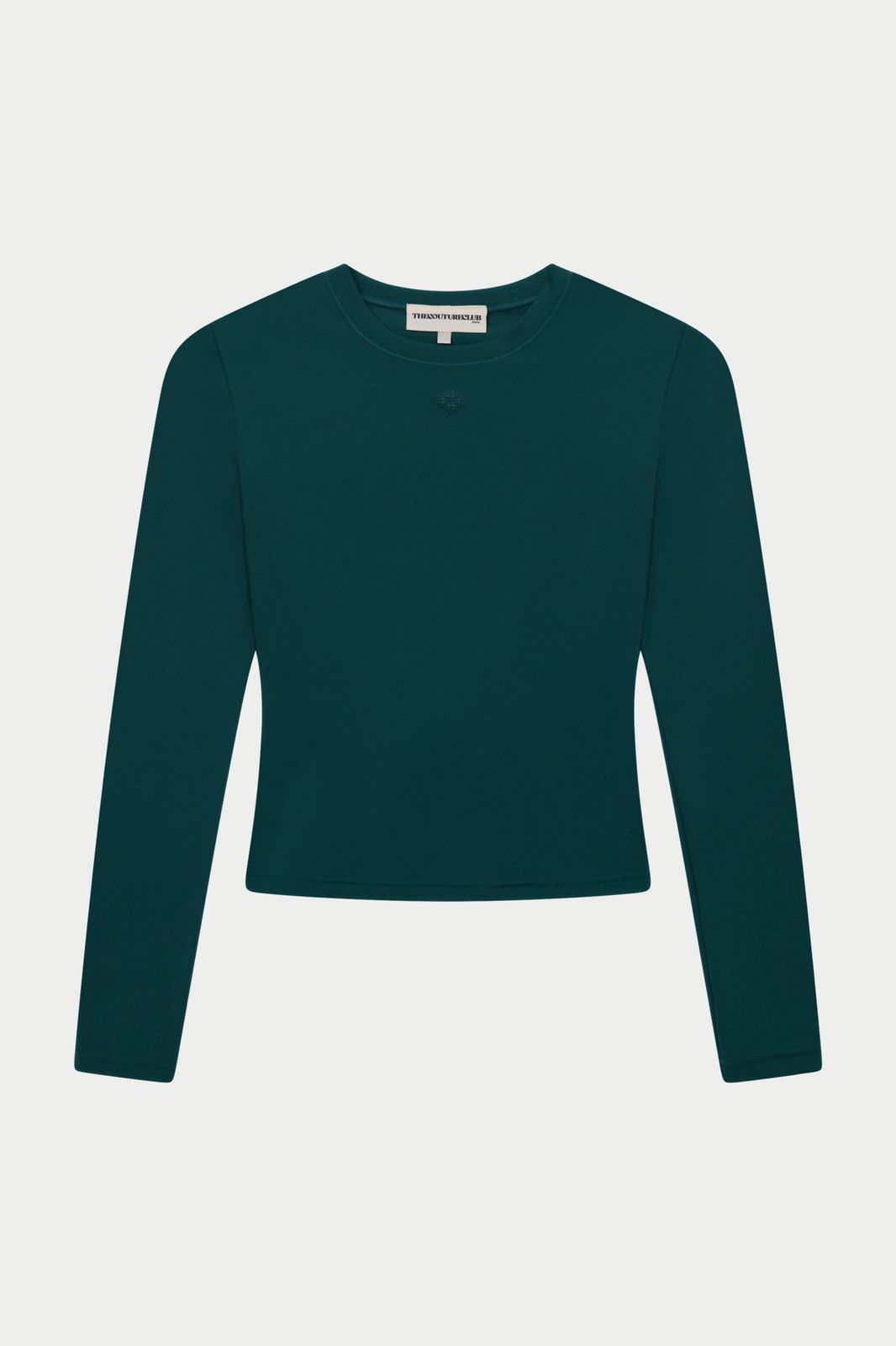 SCULPTING STRETCH LONG SLEEVE TOP - FOREST GREEN