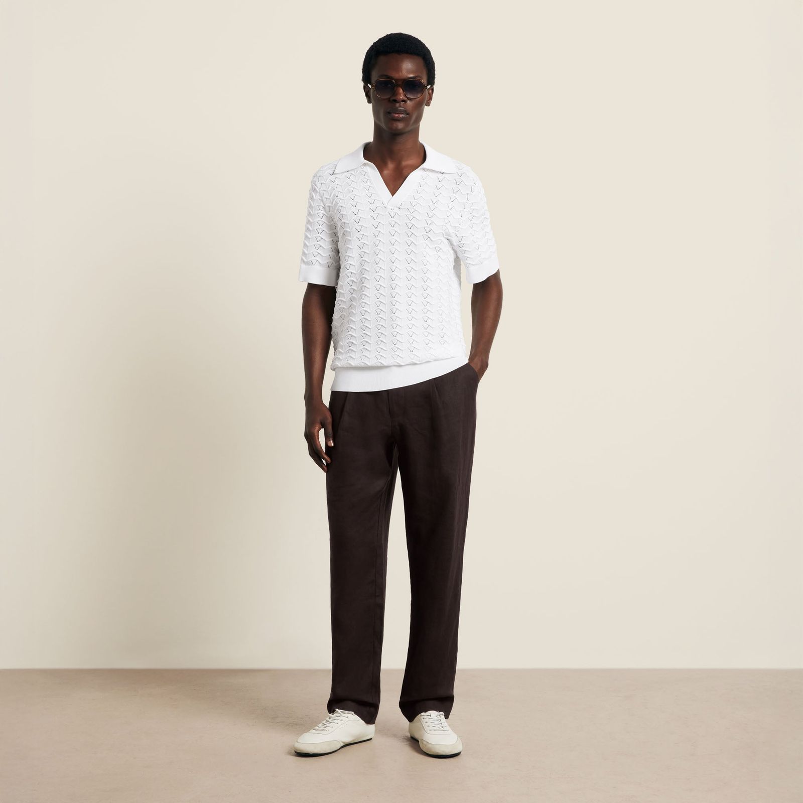Nassau Linen Trouser - Chocolate Brown