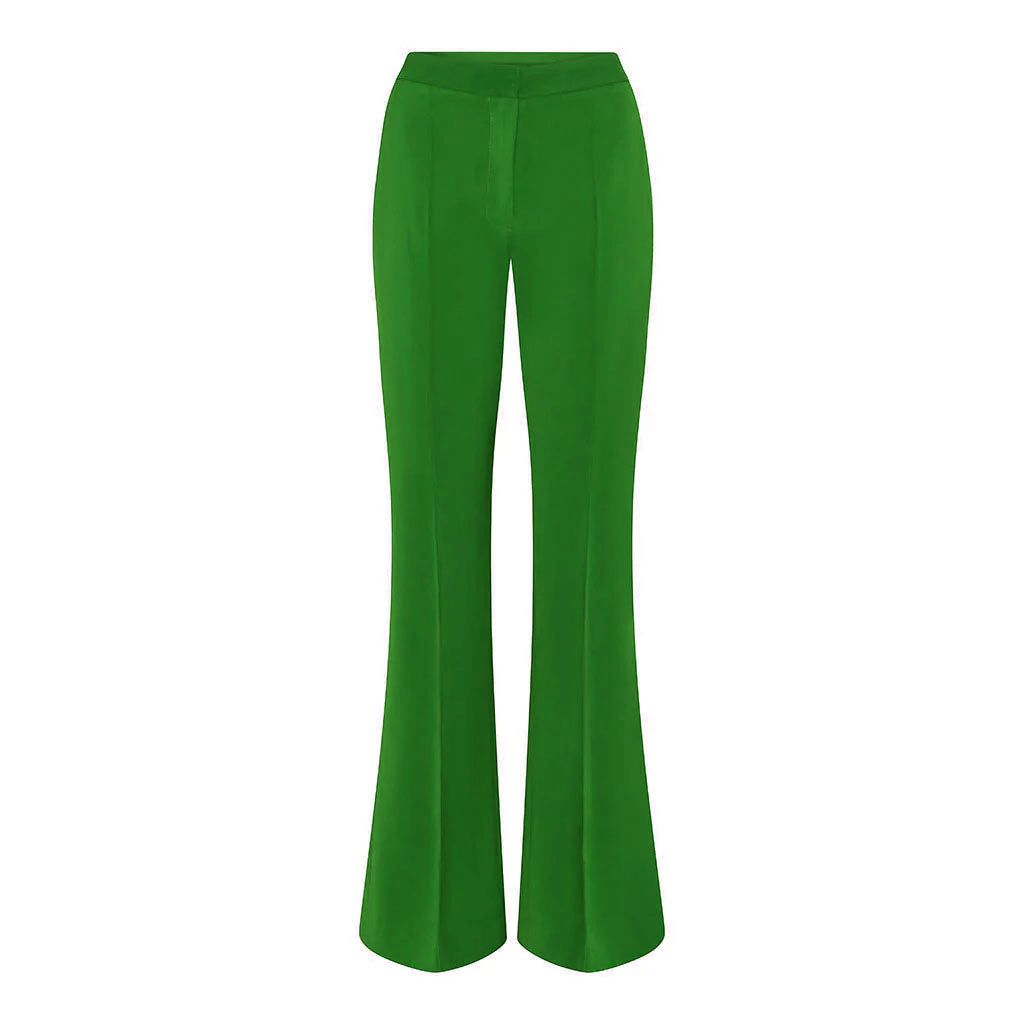 Green Flared Trousers