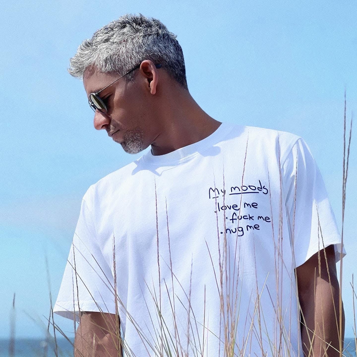 MY MOODS | Organic Cotton Unisex Graphic T-Shirt | White