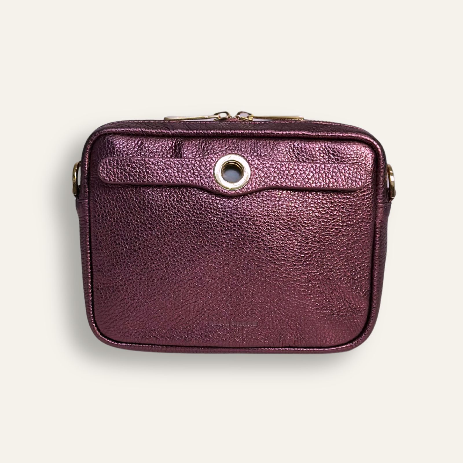 Preloved Millie Crossbody | Metallic Purple with Gold hardware