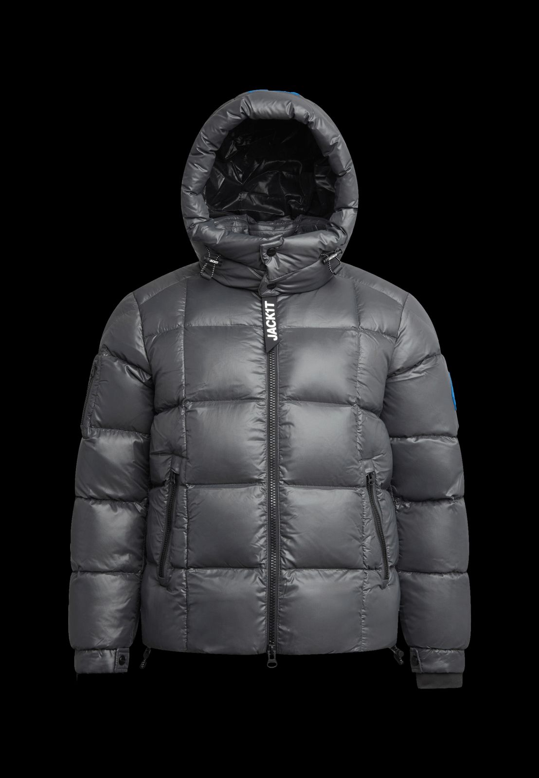 Ez Boxed Puffer Racer Jacket Lux Graphite