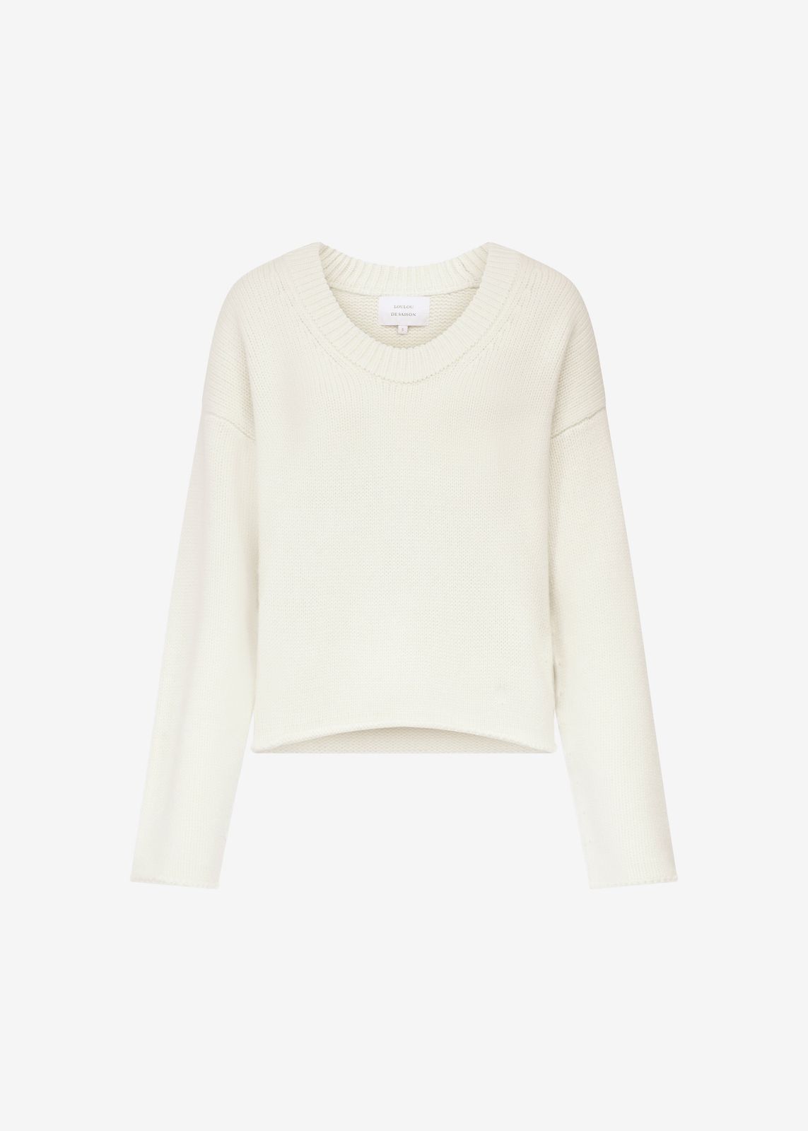 Loulou De Saison Derry Lds U-neck Sweater - Ivory