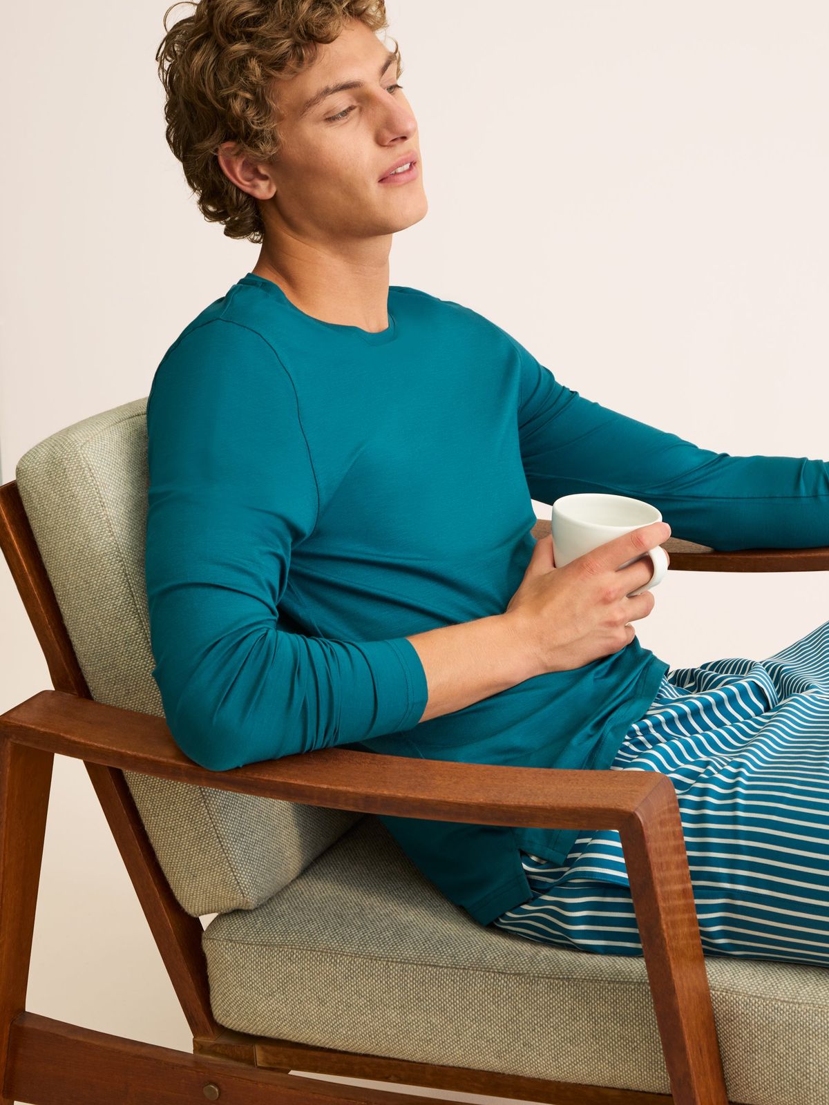 Basel Micro Modal Long Sleeve T-Shirt Teal