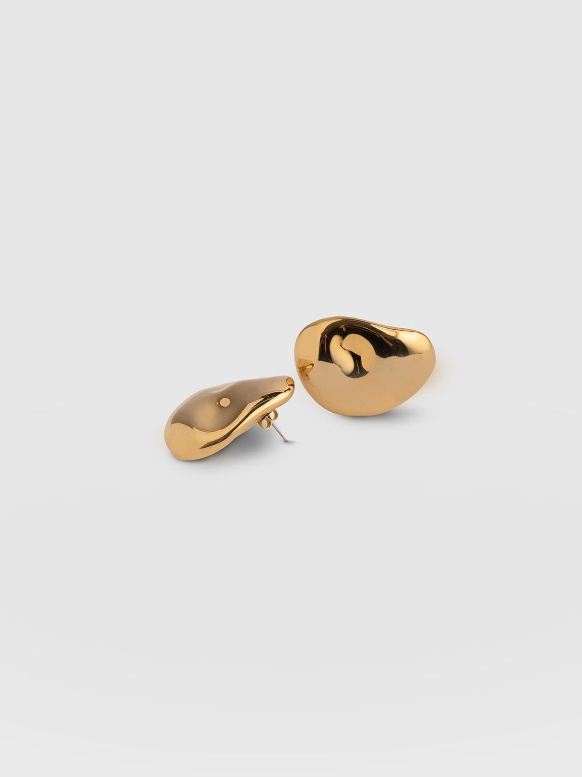 Mottled Stud Earrings - Gold