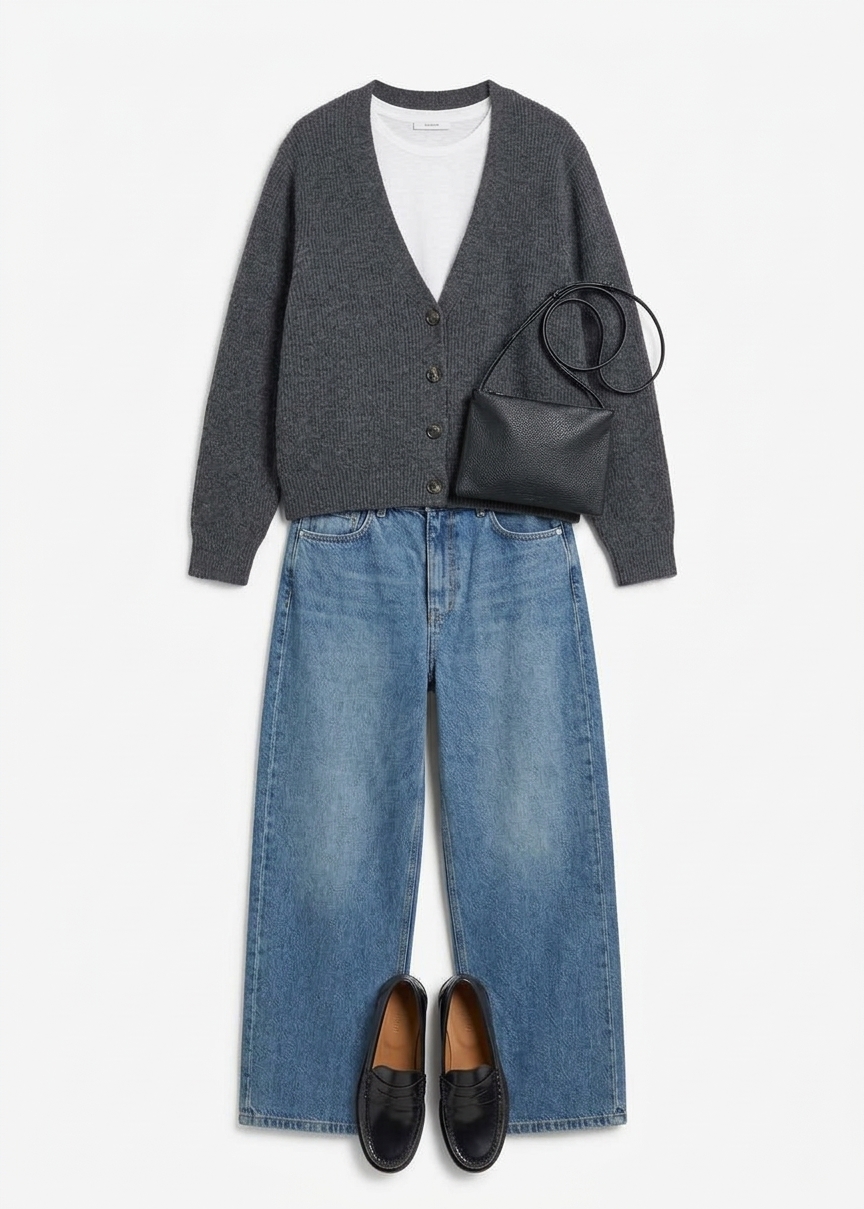Issy Deep V-neck Pullover - Dark Grey