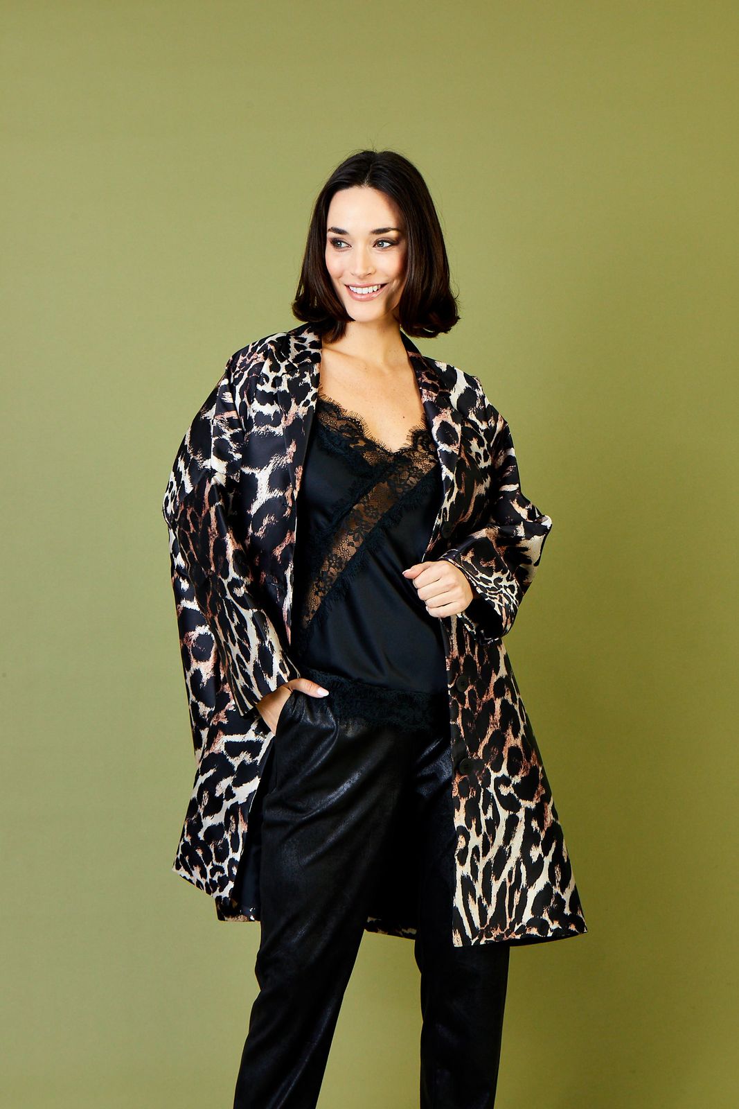 Isaac Animal Print Bubble Shape Jacket