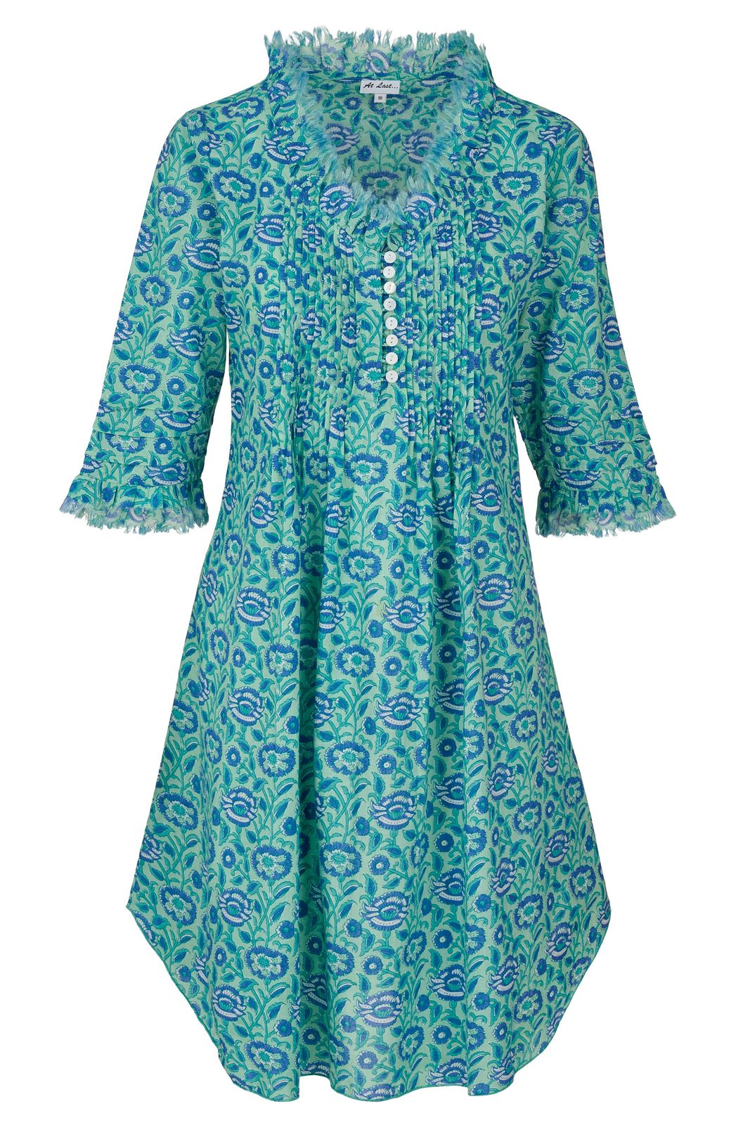 Annabel Cotton Tunic In Seagreen