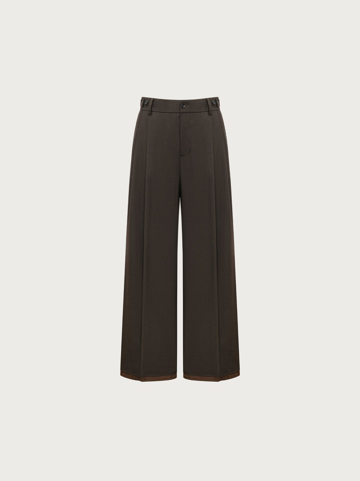 DECONSTRUCTING WOOL CASUAL TROUSERS