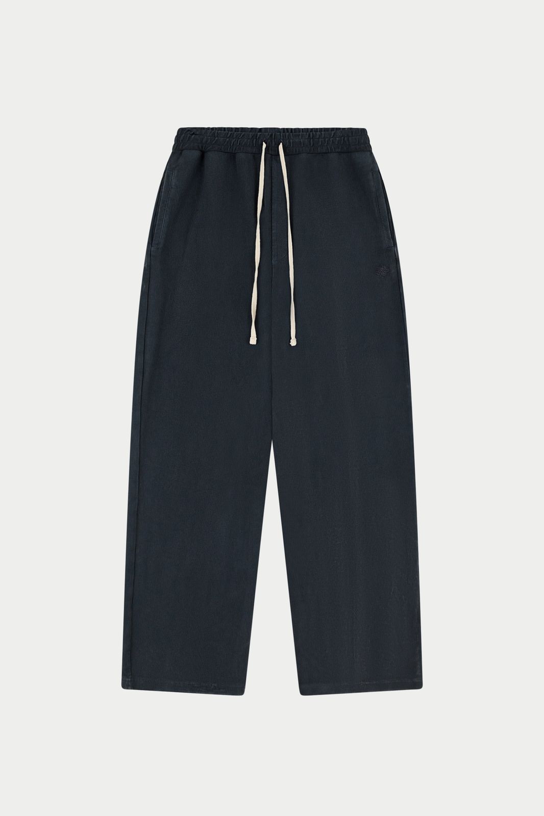 HEAVYWEIGHT WASHED RIBBED JERSEY JOGGERS - WASHED BLACK