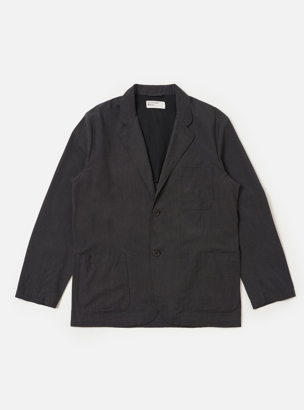Charcoal Seattle Cotton Two Button Jacket