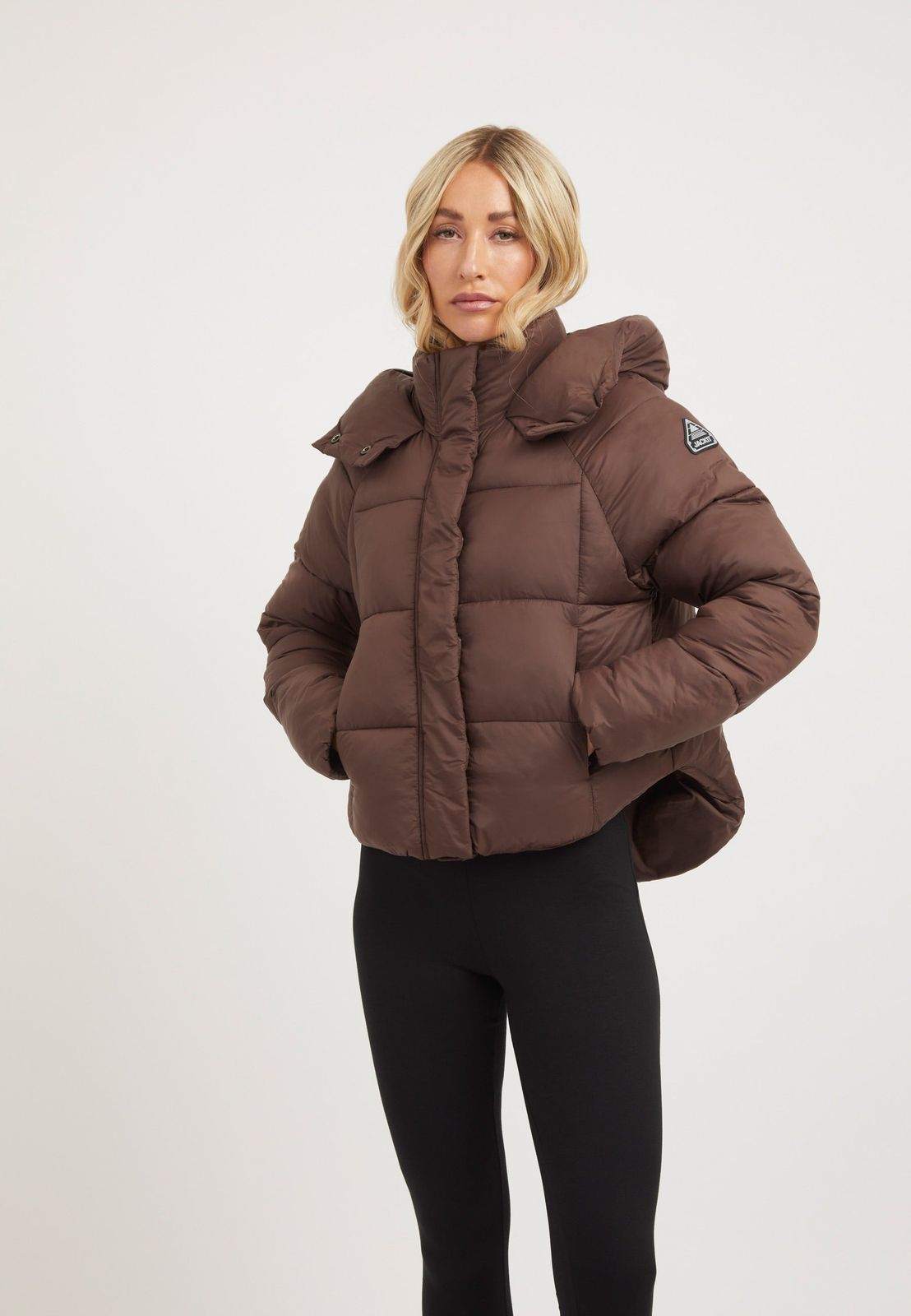 Cloud Crop Jacket Mid Brown
