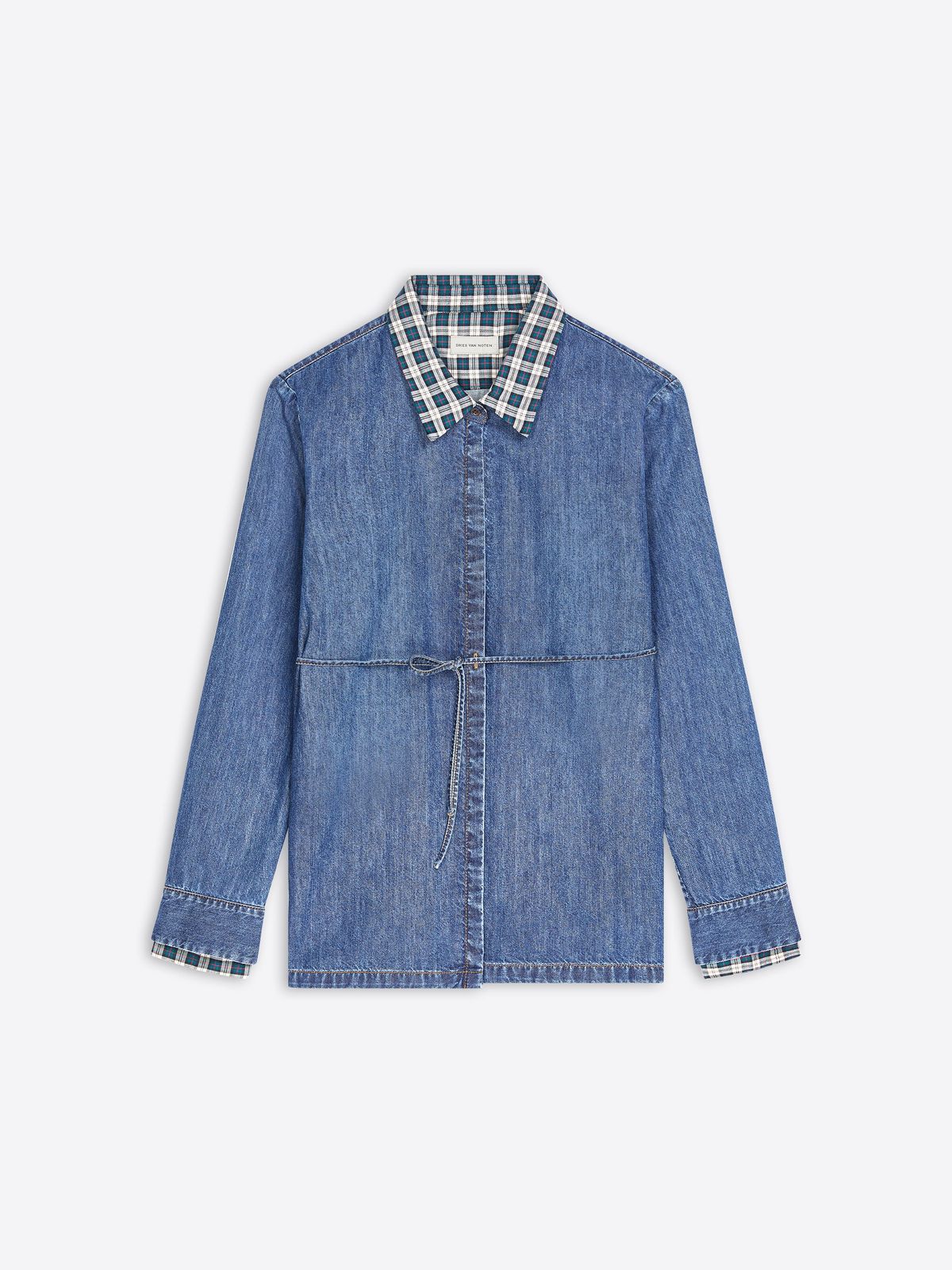 Wrap denim shirt