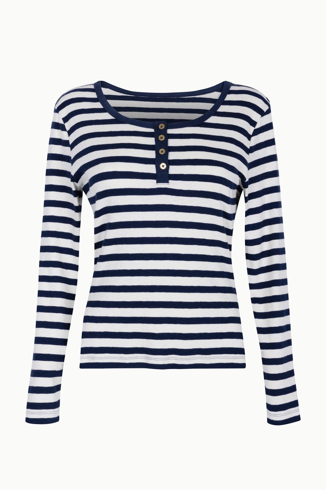 The Kōr Henley Top made from Deadstock Fabrics