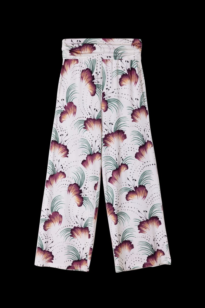 Lyocell Jersey Fold Over Trousers Tigerlily Cream