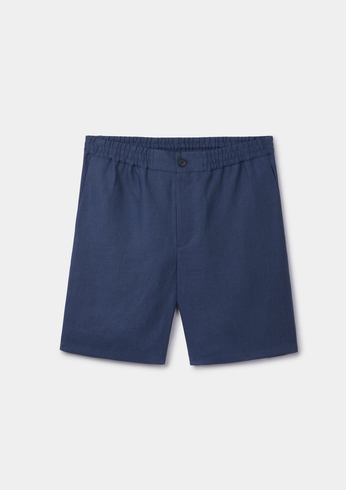 Blue Nights Linen Drawstring Shorts