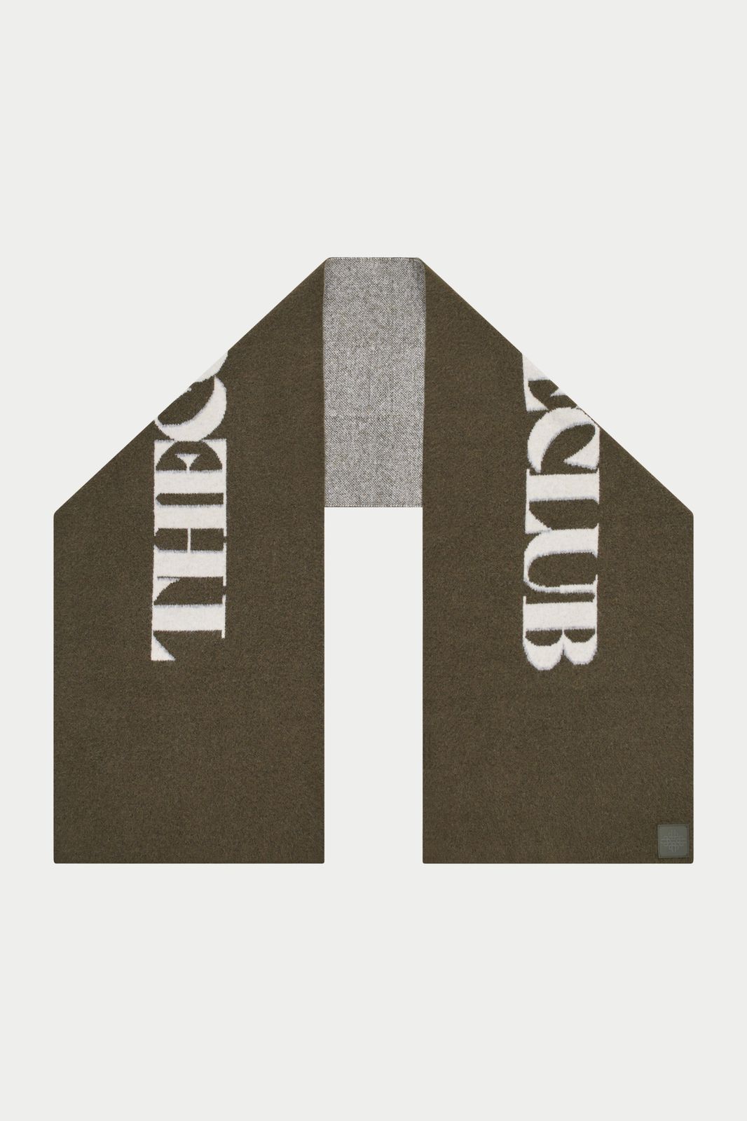 COPYRIGHT KNIT SCARF - KHAKI