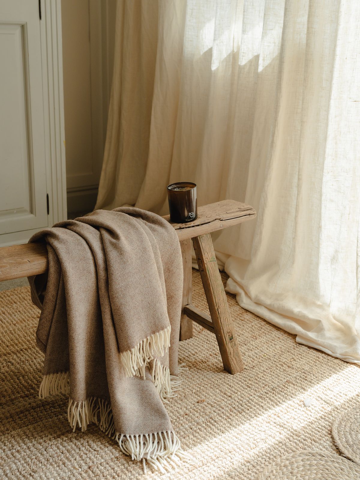 The Kilbarn Lambswool Throw - Butterscotch