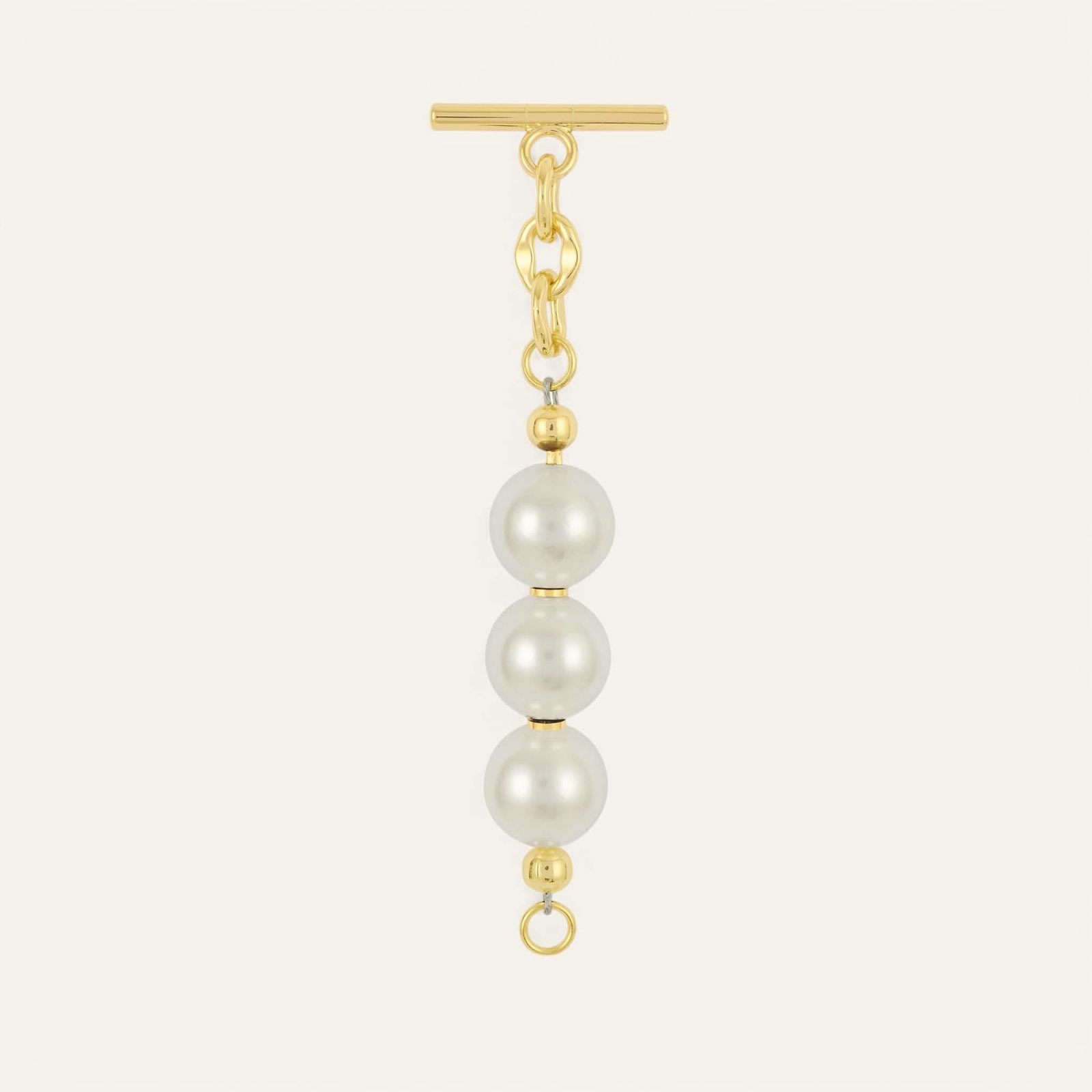 Aurora Tassel | Pearl with Gold hardware