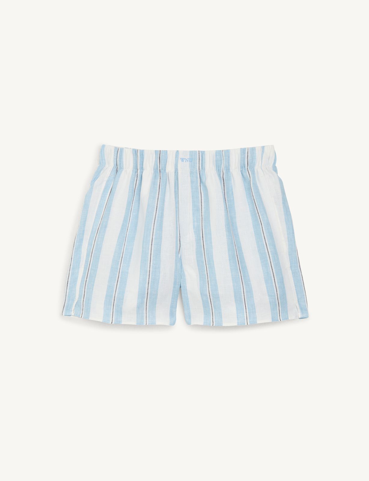 The Boxer: Linen, Cornflower Blue Stripe