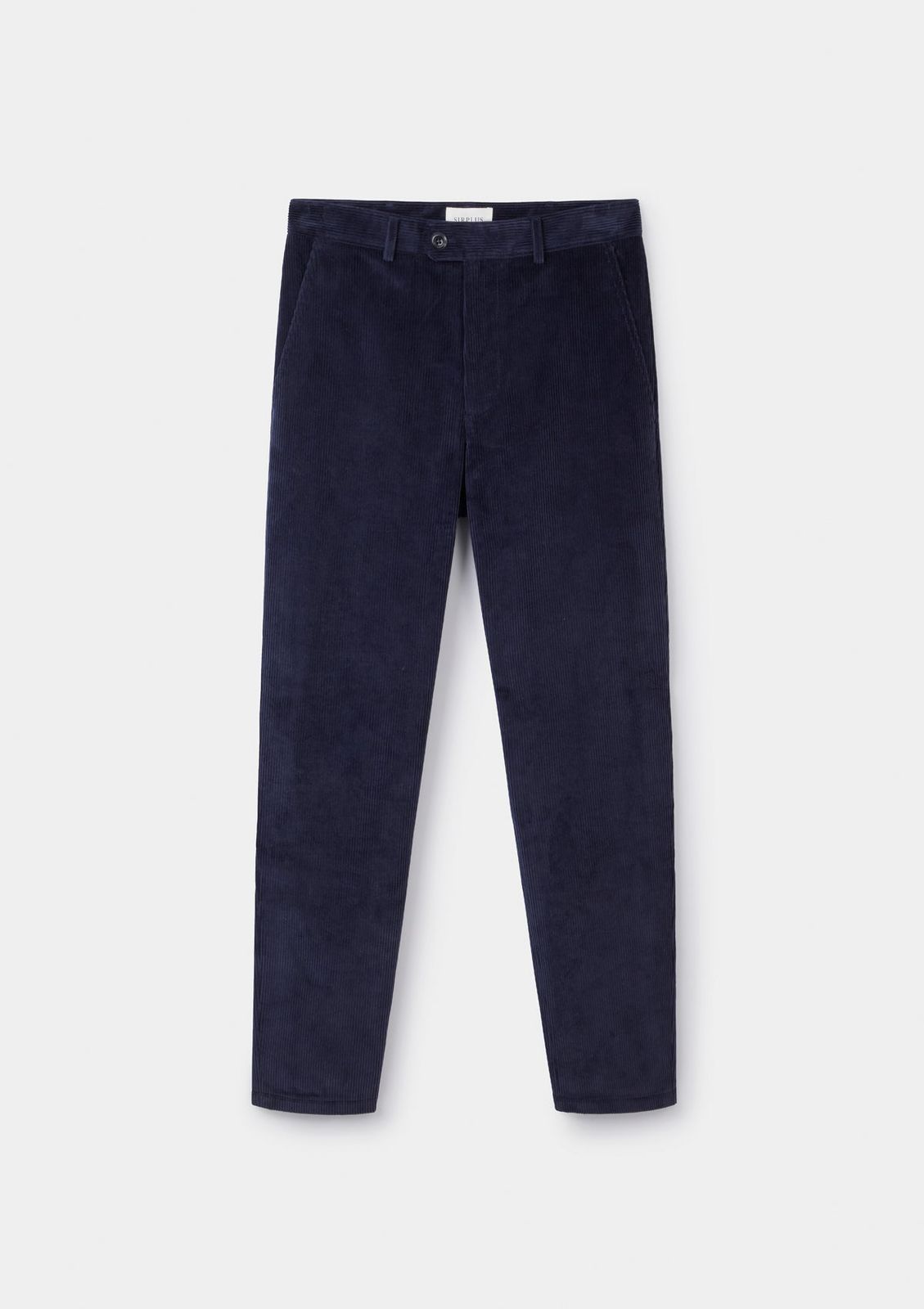 Indigo Cotton-Corduroy Casual Trouser