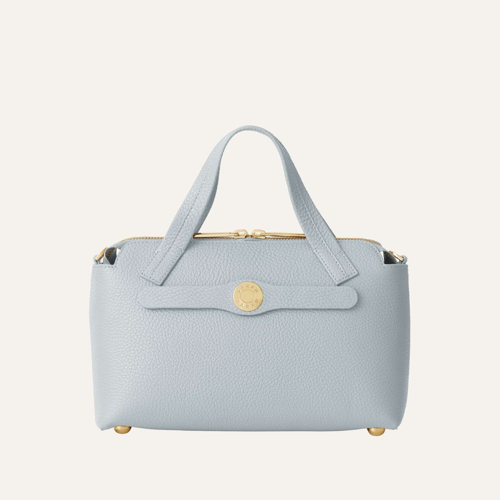 Mini J | Grey with Gold hardware