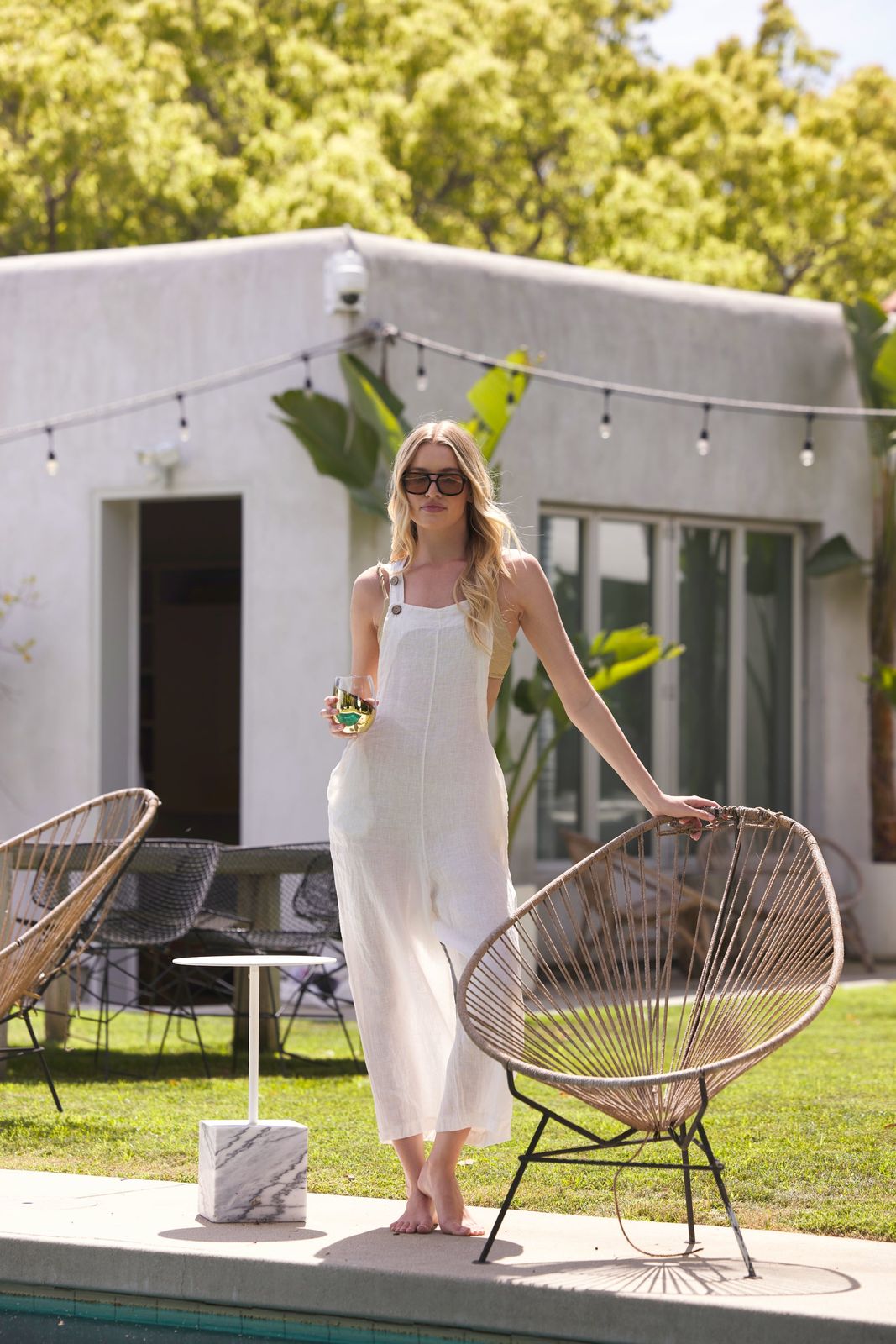 Shayla Linen Dungarees