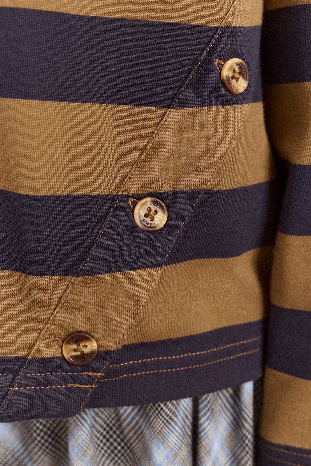 Scottie Long Sleeve Tee - Olive Stripe