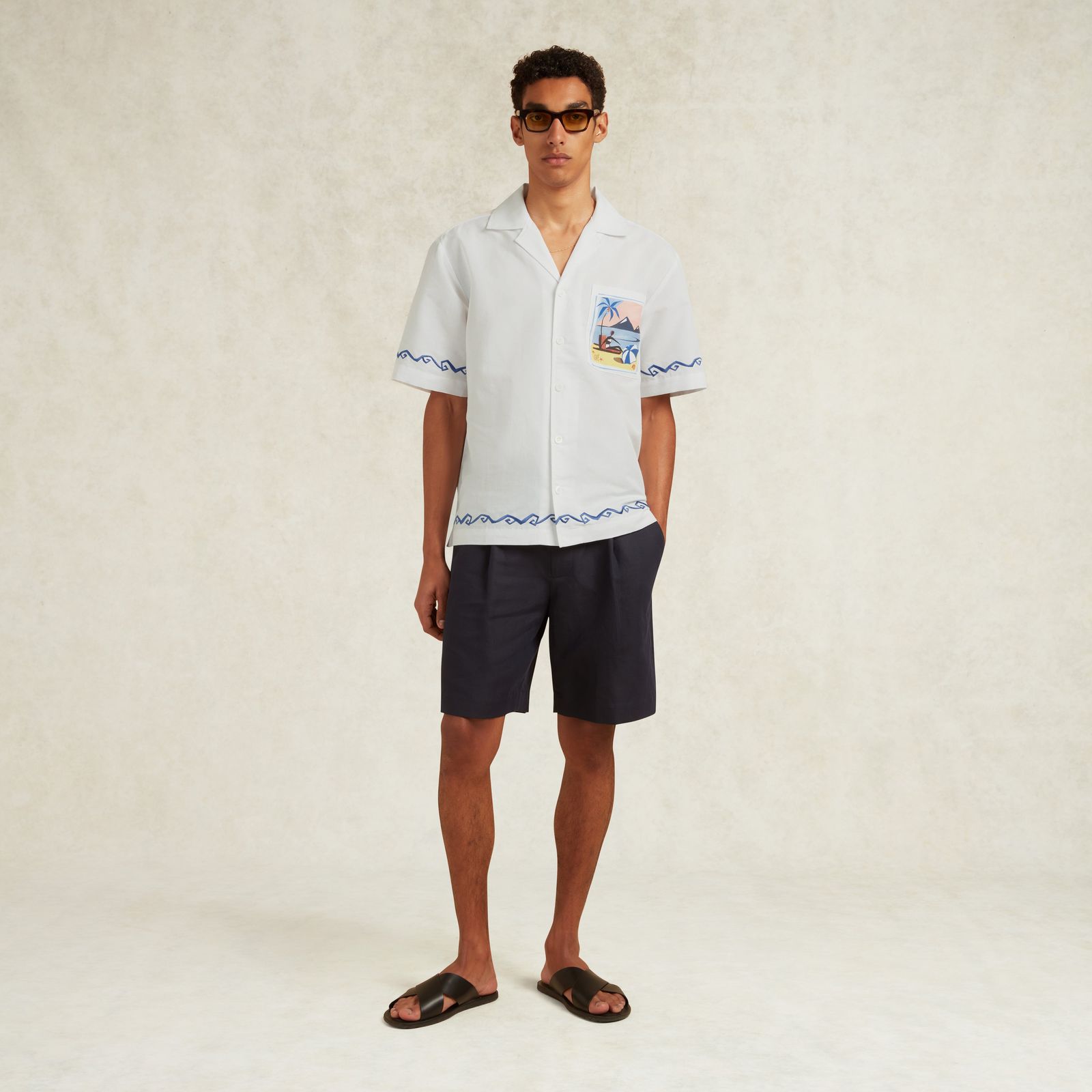JUANITO COTTON RESORT SHIRT - WHITE