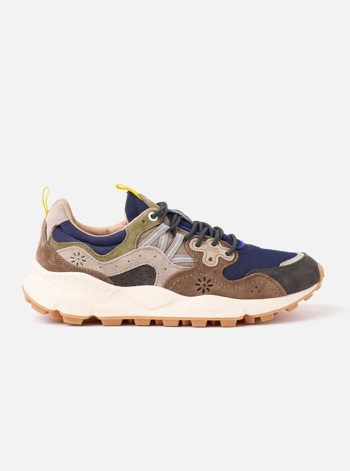 Flower Mountain Dark Grey/Brown Suede/Nylon Yamano 3 Man
