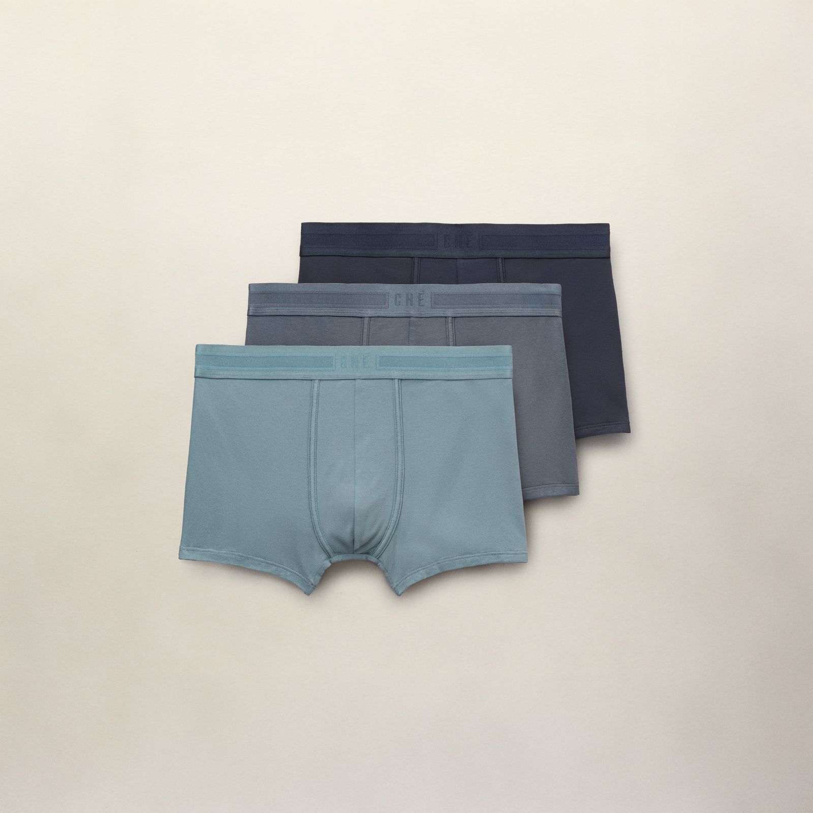 TENCEL™ Modal Boxer Trunk 3 Pack - Mixed Midnight Navy/ Steel Blue/ Strom Grey