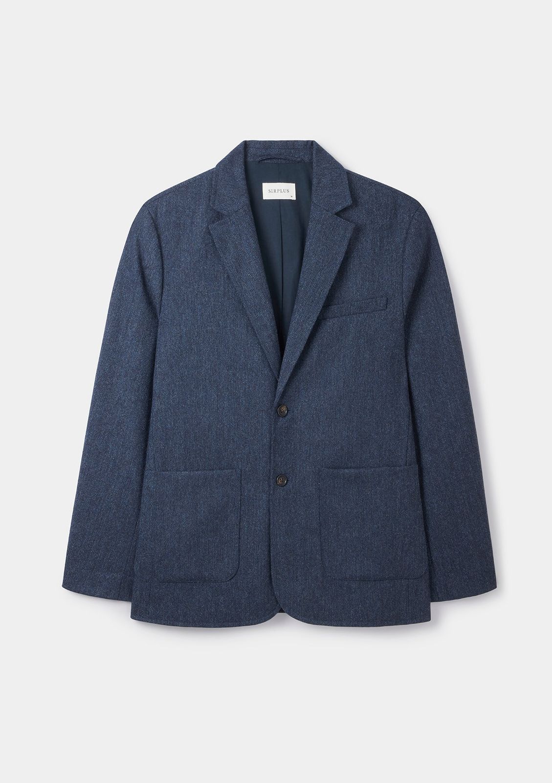 Dark Blue Wool Tweed Blazer