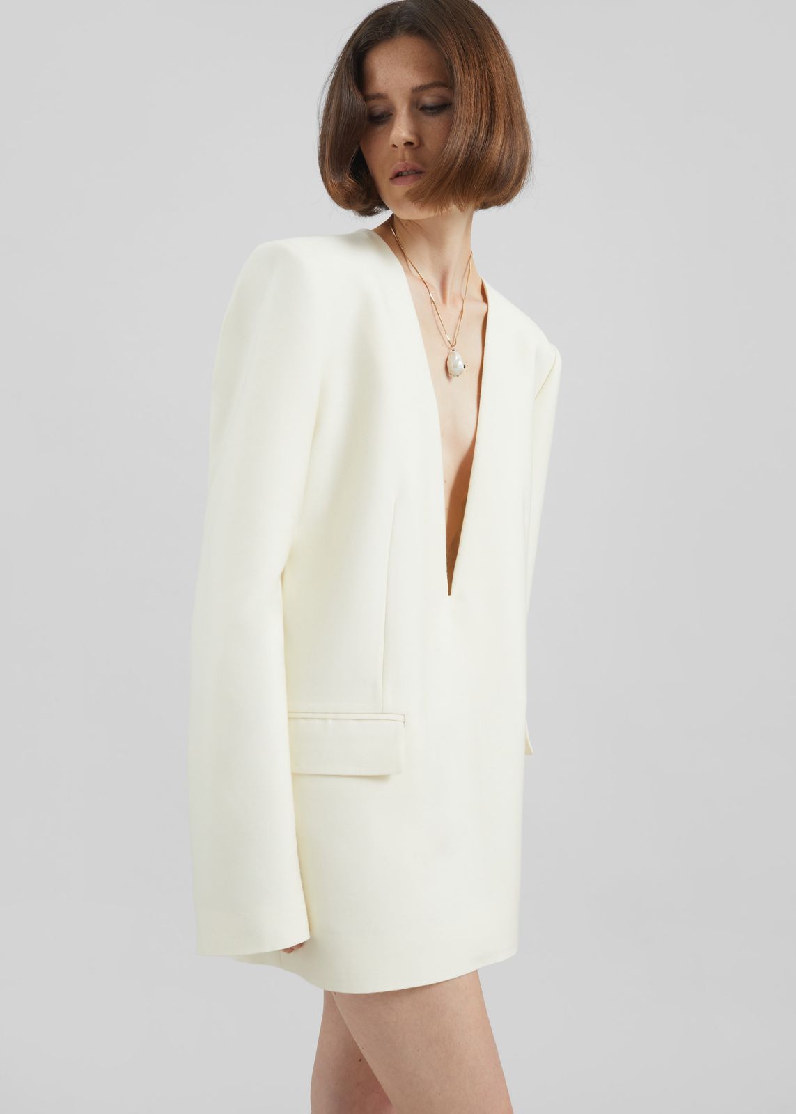 Serra Blazer Dress - Cream