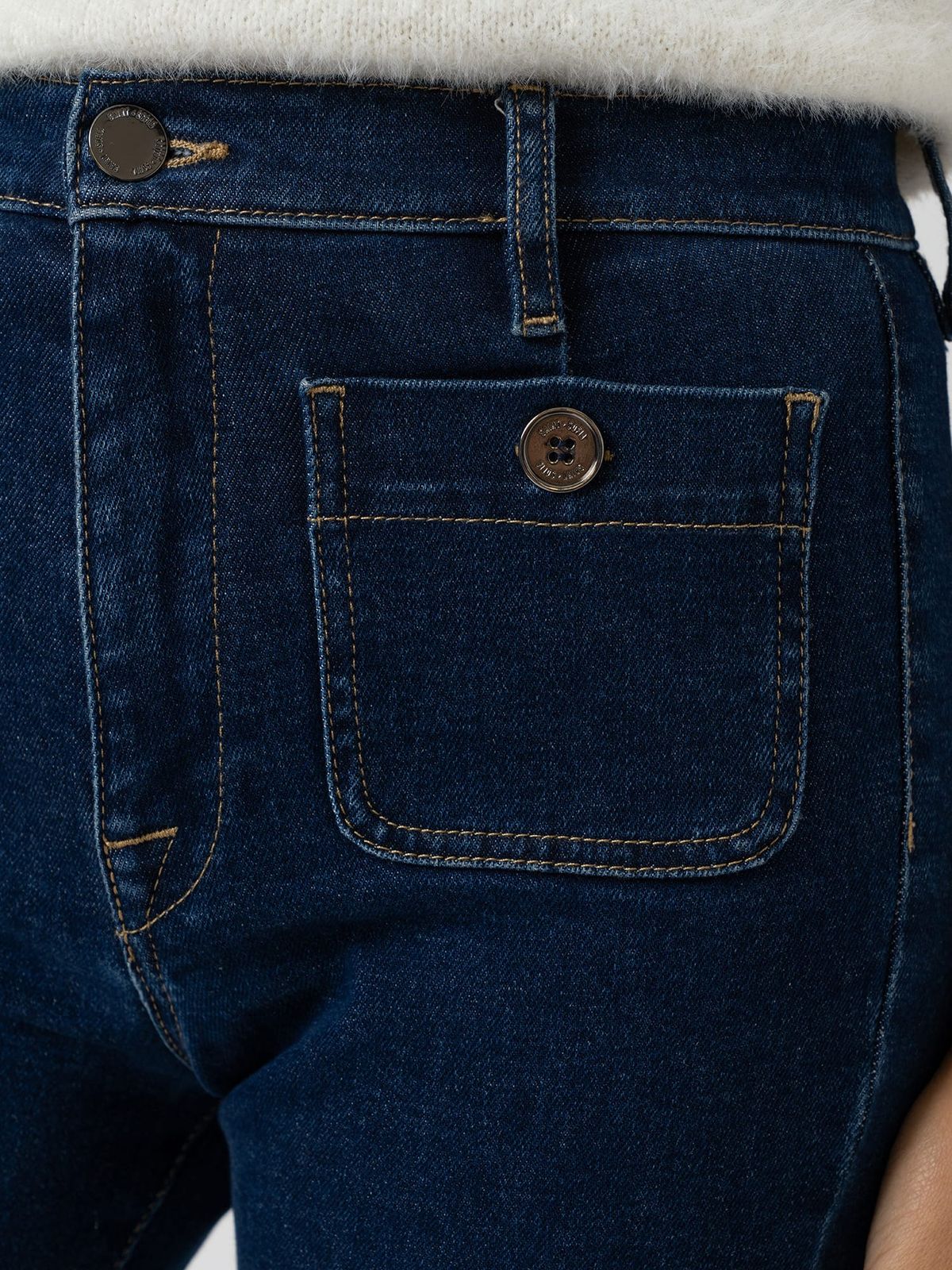 Bowie Stretch Flare Jeans - Mid Blue
