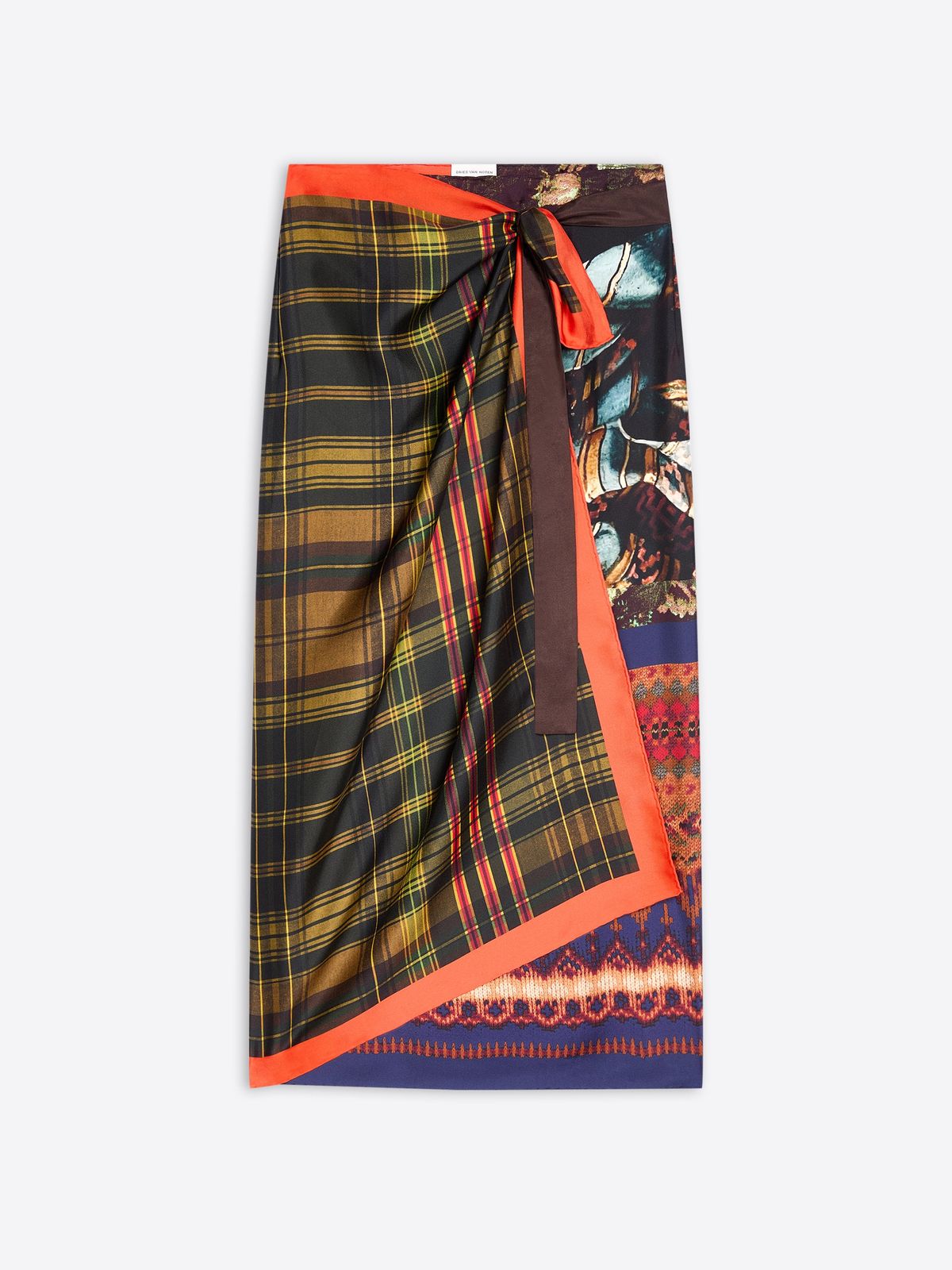 Long wrap scarf-skirt