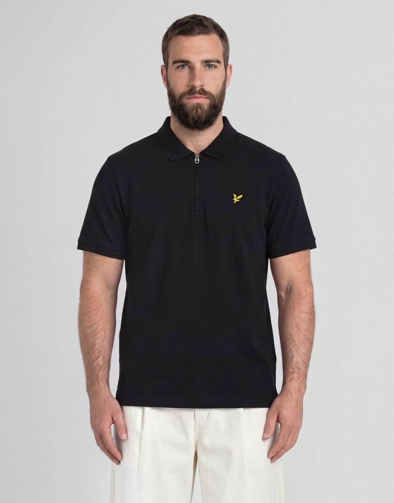 1/4 Zip Short Sleeve Polo Shirt