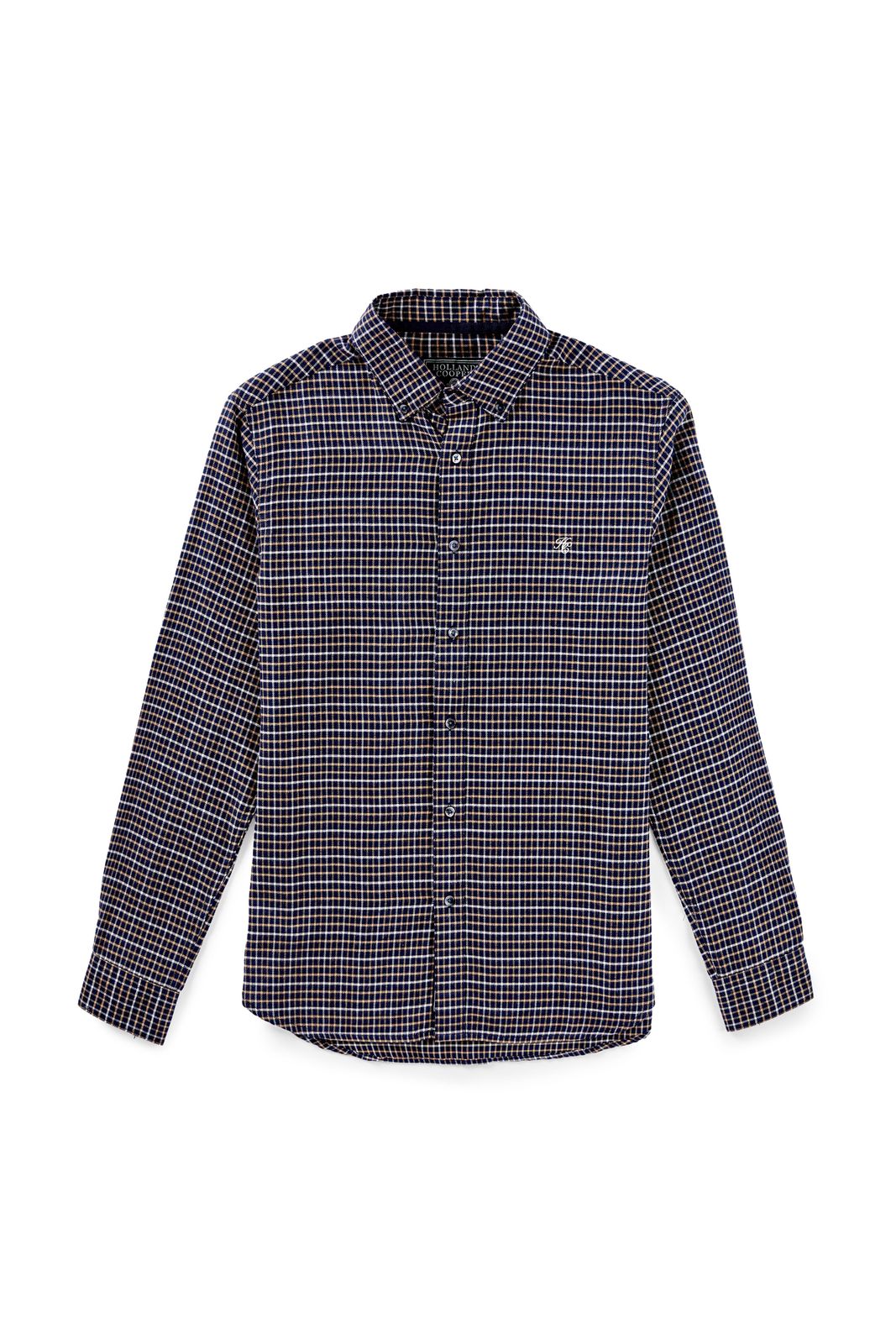 Men's Classic Fit Brushed Cotton Shirt (cheltenham Navy Check)
