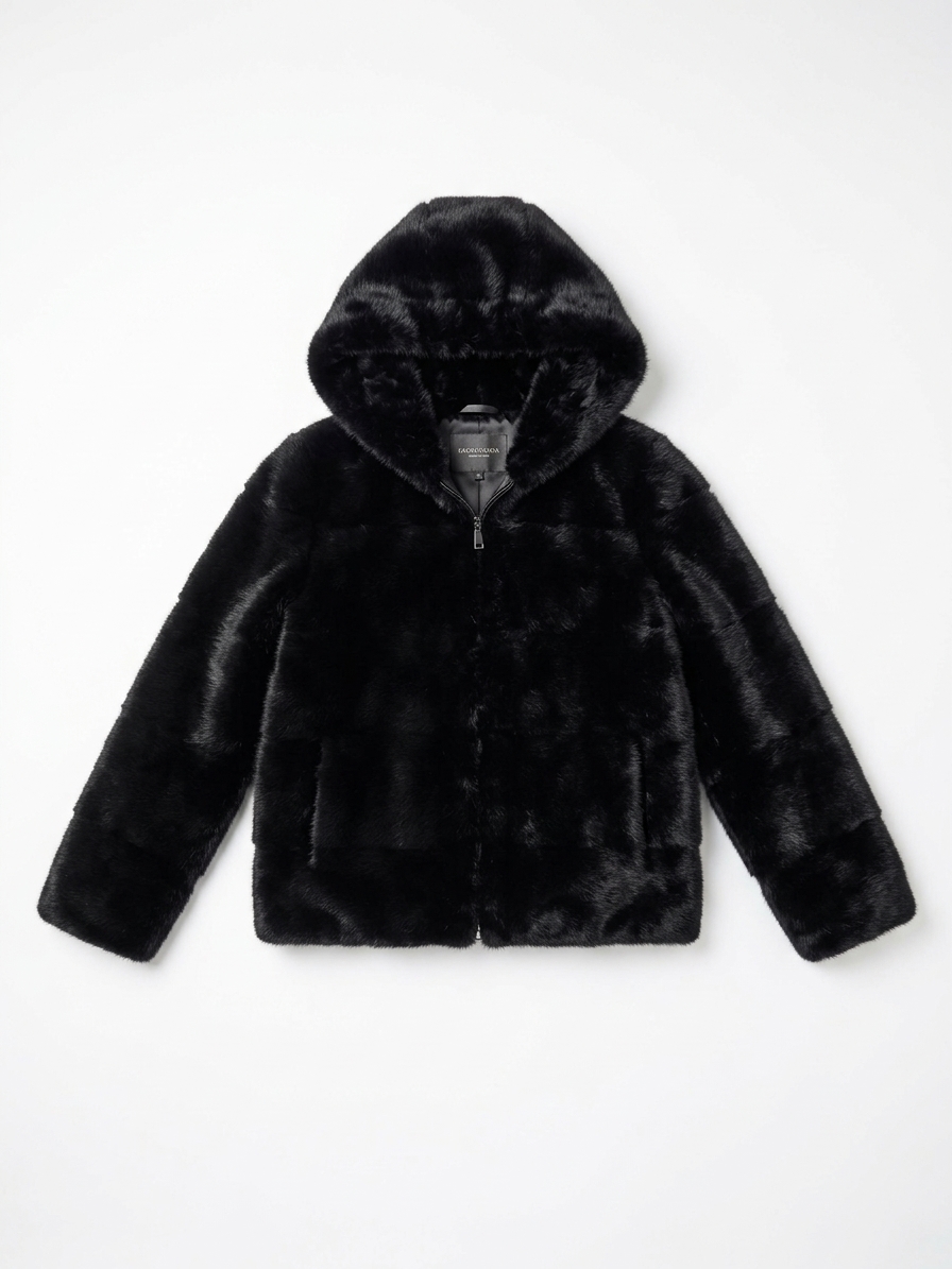 Hooded Alexandra Coat Black