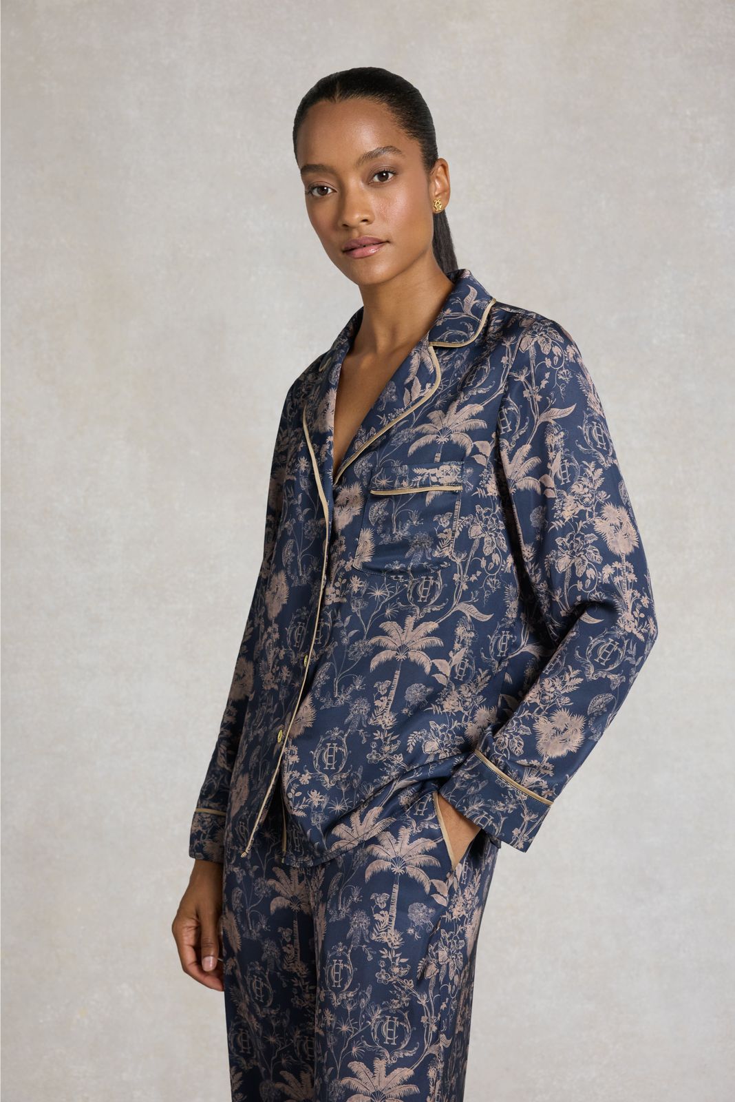 Satin Pyjama Set (Twilight Navy)