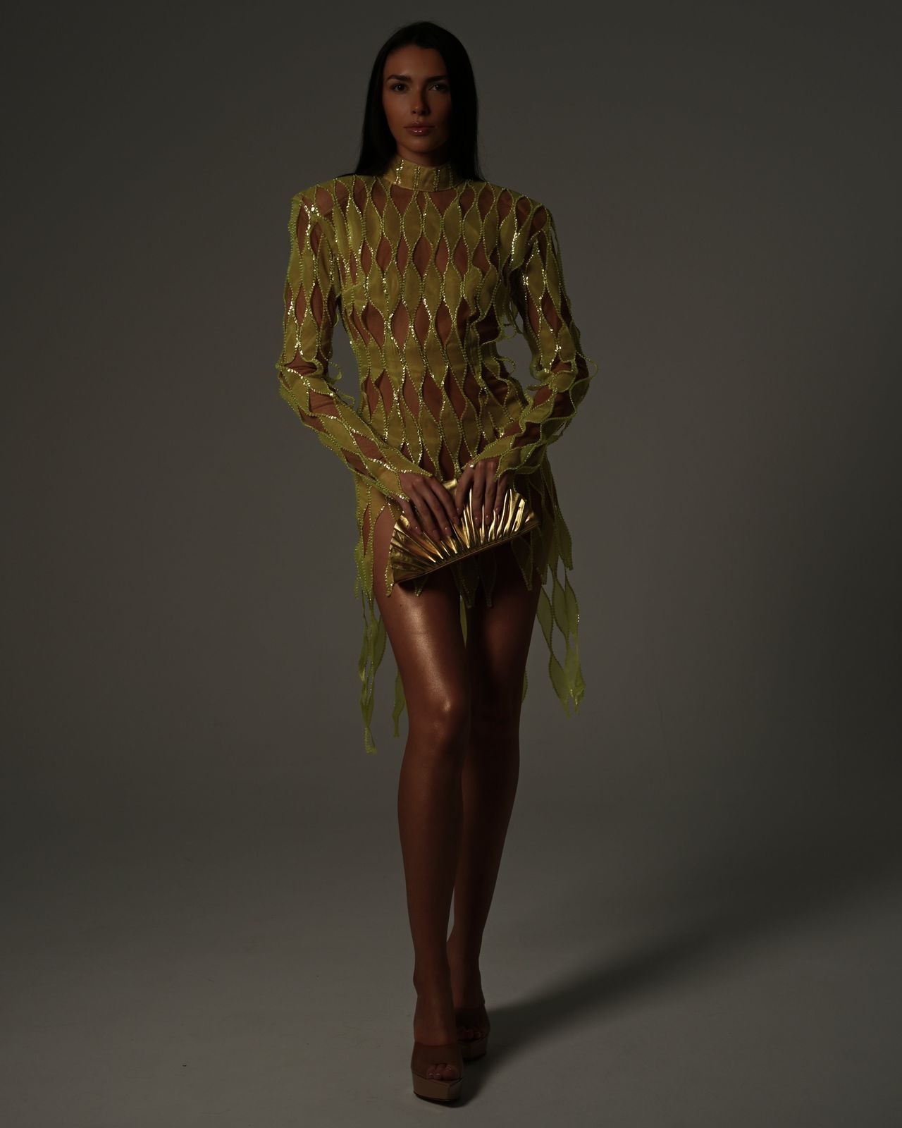 Harlequin Romper in Citrine